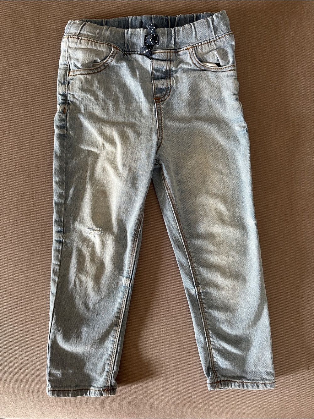 jumping beans Light wash Blue Denim Jeans distressed on knee4t